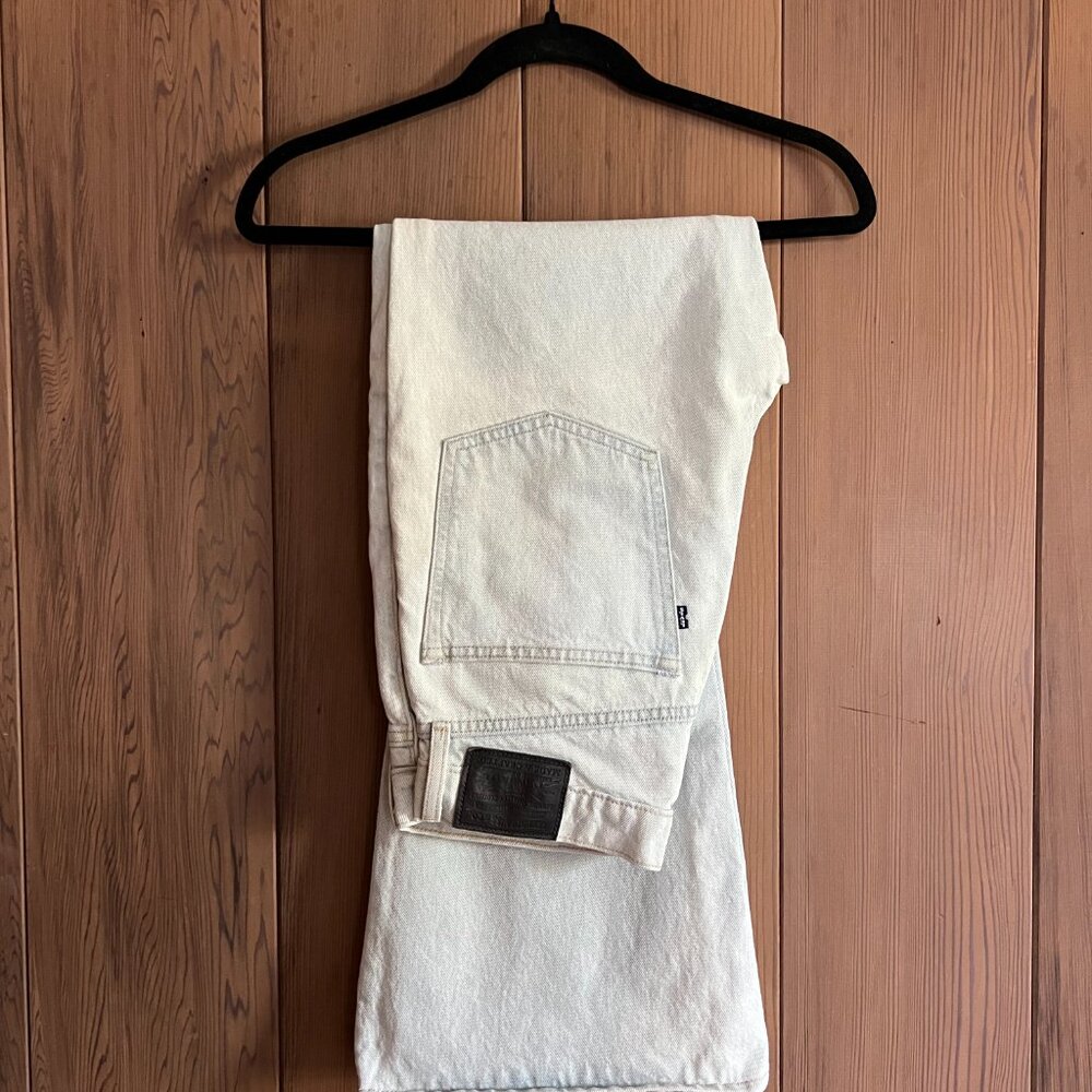 Levi's Made & Crafted Hi Rise Flare Organic Light Wash Jeans, size 29